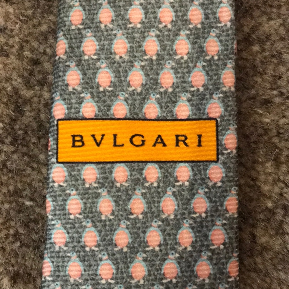 Bulgari Seven Fold Penguin Tie - Picture 8 of 9